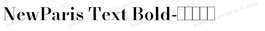 NewParis Text Bold字体转换